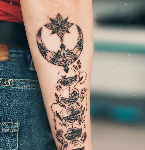 "I sea the moon" forearm tattoo  - Gorgeous Cancer zodiac tattoos for women